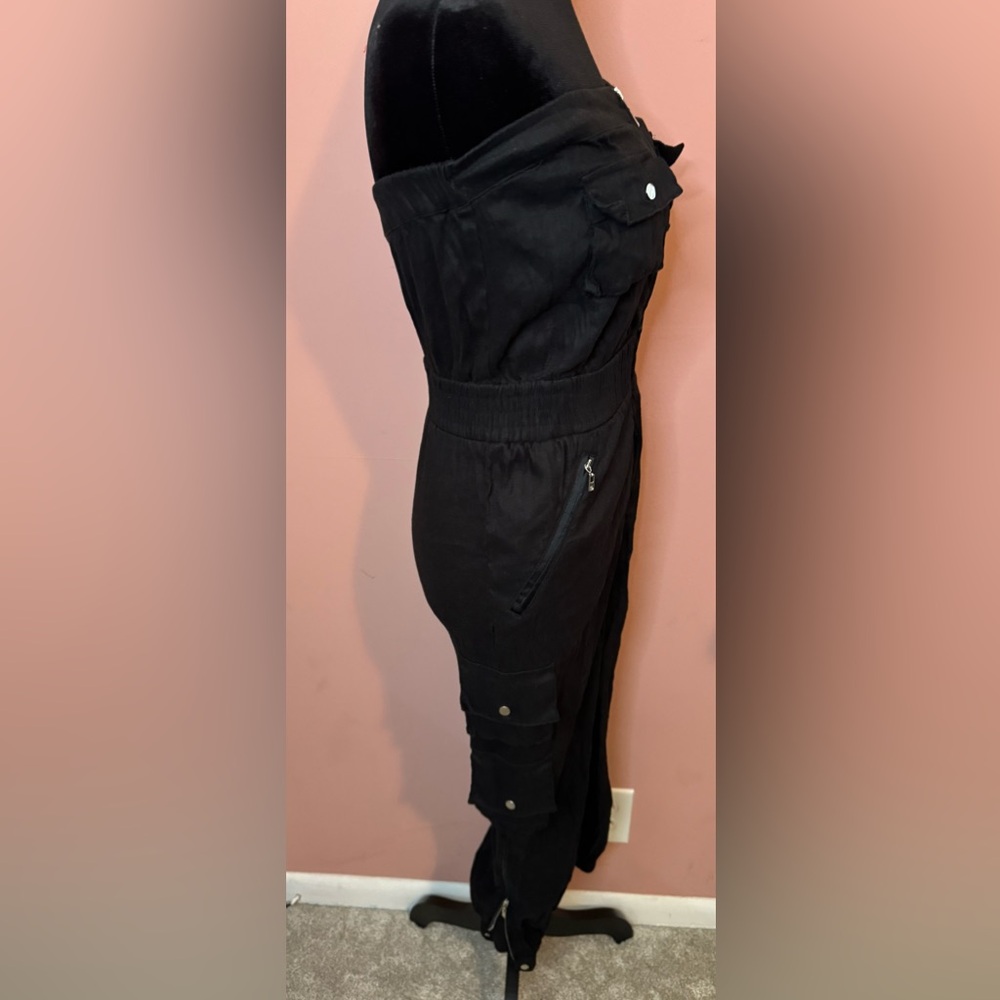 Bebe Black Strapless jumpsuit - Picture 2 of 9